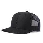 FREEBIRD99 Trucker Hat for Men & Women Adjustable Snapback Outdoor Mesh Cap (Black/Black)