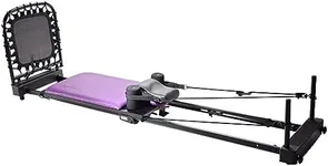 AeroPilates Reformer Plus 379 - Pilates Reformer Workout Machine for Home Gym - Cardio Fitness Rebounder - Up to 300 lbs Weight Capacity