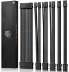 Asiahorse Customization Mod Sleeve Extension Power Supply Cable Kit 18AWG ATX/EPS/8-pin PCI-E/6-pin PCI-E (Black)