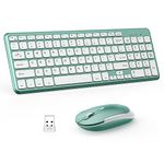 Wireless Keyboard and Mouse Set, 2.4 GHz Wireless USB Keyboard and Mouse Combo with USB recevier, Slim Ergonomic Keyboard for Windows, Computer, PC, Notebook, QWERTY UK Layout