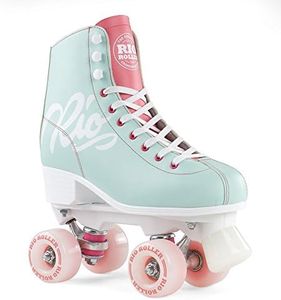Rio Roller Script Roller Skates Teal/Coral (8)