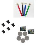 METIER 4 Pcs Aluminium Shooter with 5 Pcs of Rubber Grommet for Bongs 10 Pcs of SS Screen (Multicolour, 10cm)