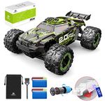 DEERC Brushless 302E RC Cars for Adults, Upgraded 60KM/H High Speed Remote Control Car, 4WD 1:18 Scale All Terrain Off Road Monster Truck with DIY Extra Shell, 2 Battery 40 Min Car Toy for Boys & Girl