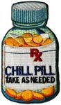 Patch Party Club, Vintage Chill Pill 1-pc, Size 3.5, Embroidered Patch, Fun Appliques, Iron-on or Sew On Patches, DIY Applique for Clothing, Hats, Crocs