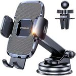 TORRAS Latest Cell Phone Holder for Car, [Enhanced Suction Cup] Car Phone Holder Mount Dashboard/Windshield/Air Vent, Car Phone Mount Fits for iPhone 16 15 14 13 Pro Max, S24 23+Ultra Note 20