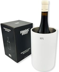 Huniox® Chill Out Enfriador de Botellas de Vino – Cubitera – Enfriador Vino – Hielera – Accesorios Vino – Cubiteras para Botellas - Enfriador de Botellas – Kit Vino – Cubitera Acero Inoxidable (White)