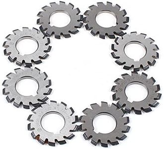 8pcs Gear Cutter,DP8 DP10 DP16 DP20 DP22 PA14-1/2 HSS 8H,14.5° Tools Dia 55mm,Involute Gear Cutter Set for Milling Machine,HSS Disk-Shaped(DP12) (DP20 8pcs)