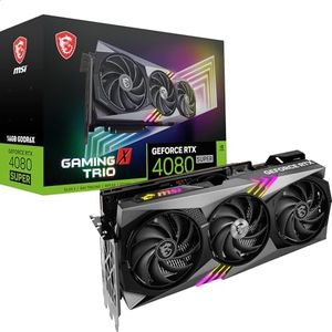 MSI GeForce RTX 4080 Super 16G Gaming X Trio - 16GB GDDR6X, 2610 MHz, PCI Express Gen 4, 256-bit, 3X DP v 1.4a, HDMI 2.1a (Supports 4K & 8K HDR)