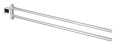 GROHE Essentials Cube Towel Bar, Two Swivel Arms, Chrome Finish, Concealed Fastening 40624001