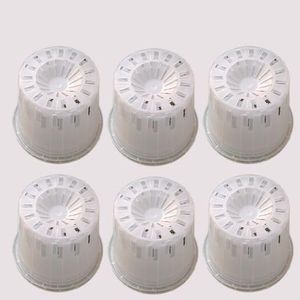 KRISHI MITRA Orchid Pots 5 Inch (Nylon Plastic) Transparent for Plants,Hydroponic Gardening,Net Pots for Indoor and Outdoor Gardening Pots for Orchid with Extra Holes (Clear Pot,Pack of 6)