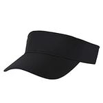 BEAUTYBIGBANG Kids Sport Sun Visors Cap, Adjustable Sports Sun Cap for Golf Running Hiking Cycling for Boys Girls 4-10 Years (Black)