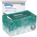 Kleenex Paper Towels 1126 - 18 Kleenex Boxes x 70 Ultra Soft Pop-Up Foldable Tissues - white, 1-ply, Extra soft, tear resistant and absorbent