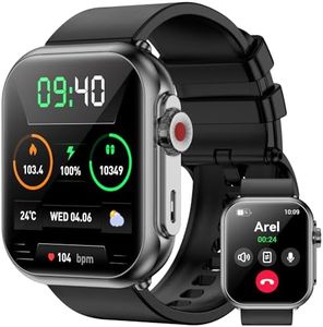 Smart Watch for Men Women, 1000mAh Battery 100-Day Standby Time, 1.85" HD Screen Fitness Tracker, 110+ Sport Modes, IP68 Waterproof, Heart Rate/Sleep Monitor, Fitness Watch for Android/iPhone(Black)