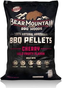 Bear Mountain Premium BBQ All Natural Mild and Sweet Cherry Smoker Wood Chip Pellets for Outdoor Gas, Charcoal, and Electric Grills, 40 Pound
