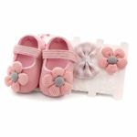 Pavilea Premium Baby Shoes – Non-Slip Pink Baby Booties for Boys & Girls, Soft Sole Baby Footwear 6-12 Months, Shoes for Kids, Baby Girl Shoes & Slippers, Ideal Gift for Newborns, Boys & Girls