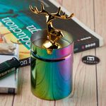 Kookee Ashtray,Moose Ashtray, Stainless Steel Home Ash Tray Set with Lid for Cigarettes, Cool Ashtray for Outside and Indoor Use, X-Large, Set of 1 (11490)