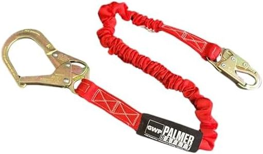 Palmer Safety L122133 6 FT Single Leg Safety Lanyard Internal Shock Absorber w/Pelican Rebar & Snap Hook I OSHA/ANSI Compliant Restraint Lanyards