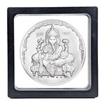 CHOTTEY LAL AND SONS 999 Purity Ganesh Ji Silver Coin with Unique Box Packaging for Coporate Gifting, Diwali Puja, Ceremony, Wedding and Festivals (Silver, 5 Gram)