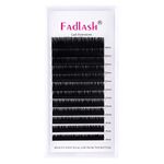 Fadlash Individual Classic Eyelash Extension 0.15mm D Curl 8-14mm Mixed Tray 1:1 Matte Black Professional Classic Individual Lashes