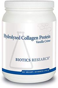 Biotics Reseach HYDROLYZED Collagen Protein Vanilla CRÈME Dairy-Free Collagen Protein Powder from Bone Broth, 21g Protein, Non-GMO, Gluten Free, Easily Digested, Delicious Vanilla Crème Flavor. 28 oz