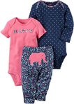 Carter's Baby Girls' 3-Piece Elephant Set 3 Months