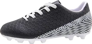 BomKinta Kid's FG Soccer Shoes Athletic Outdoor Soccer Cleats Black Size 3 M US Little Kid