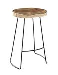 North interiors Elm Home And Garden designer kitchen pub bar stool 70cm High White Black Copper (Black Frame)