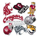 Desert Cactus Washington State University Cougars WSU Cougs Stickers Vinyl Decals Laptop Water Bottle Car Scrapbook 11.42x8.94 Sheet T2 (Type 2)