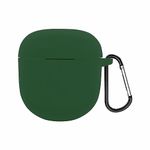 Brain Freezer Silicone-Shockproof Case Cover with Carabiner Hook Compatible with Bose Quiet Comfort Earbuds II Only [Earbuds Not Included] (Green)