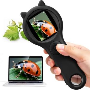 Kid Microscope, 500X Digital Magnifying Glass, STEM Toy, Black