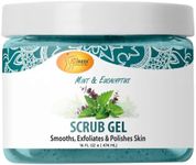 SPA REDI – Exfoliating Scrub Pumice Gel, Mint and Eucalyptus, 16 oz - Manicure, Pedicure and Body Exfoliator Infused with Hyaluronic Acid, Amino Acids, Panthenol and Comfrey Extract