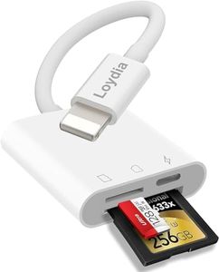 3 in 1 Lettore di Schede SD per iPhone, Adattatore per Scheda di Memoria SD/TF, SD Card Reader, Adattatore per Lettore di Schede SD con Porta di Ricarica, Lettore di Schede SD per iPhone 14/13/12/11