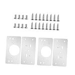 YARNOW 10pcs Hinge Repair Plate Heavy Duty Hinges Flat Corner Brace Home Depot Mending Plate Cupboard Metal