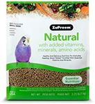 ZuPreem Natural Pellets Bird Food for Small Birds, 2.25 lb (Pack of 1) - Made in USA, Essential Nutrition for Parakeets, Budgies, Parrotlets