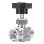 Stainless Steel BSPP Female Thread Straight Needle Valve, Durable, Good Sealing, Perfect Replacement,Flowing Regulation for Water Gas Oil Transmission (Type3)