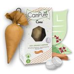 CamPure Camphor Cone (Sandalwood) Pack Of 2-100% Organic | Air Freshener For Car, Wardrobe, Office Cabin's, Drawers, Travel Bag & Bathroom