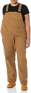 Dickies Women's Bib Overall, Rinsed Brown Duck, Small