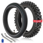 1PZ EHX-C8K 3.00-12 Tire & Inner Tube 80/100-12 Replacement for Honda CRF70 XR70 CR60R KLX110 KX60 Suzuki DRZ110 DS80 JR80 RM50 PW80 TTR YZ60 65SX 90cc 110cc 125cc SSR Off Road Motocross Pit Dirt Bike