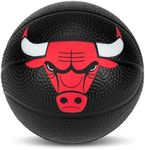 Franklin Sports NBA Chicago Bulls Mini Foam Basketball - Kids 5.5" Inch Toy Basketball for Over The Door + Mini Indoor Basketball Hoops - NBA Fan Shop Soft Foam Indoor Kids Basketballs