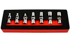 Astro Pneumatic 7407 1/4-Inch Drive Flex Socket Set, 6 Point - SAE, 7-Piece