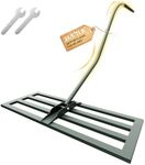 HamRoRung Lawn Leveling Rake -31.5''x11.8'' Heavy Duty Leveling Rake, Ergonomic Handle, Professional Ground Leveler for Yard, Soil, Grading, Gravel, Pool, Seeding, Do Not Hurt Turf, Save Effort