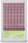 Achim Home Furnishings, Burgundy Cordless Buffalo Check Roman Window Shade, 29" x 64" (Model: RSBC29BU04)