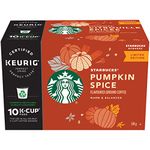 Starbucks Pumpkin Spice Flavoured Ground Coffee K-cup Pods, 10 Count Box, 104 Gram