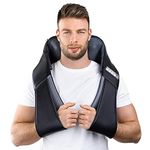 Donnerberg Neck, Back and Shoulder Massager -7 Years Warranty - 2 Massage Techniques Shiatsu and Percussion with Heat - Best German Quality Neck Massager - Relaxation and Neck Pain Relief Massage