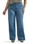 Lee Women's Plus Size Legendary High Rise Trouser Jean, Elevated Retro, 20 Plus Petite