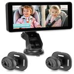 GEARCELL Baby Car Camera for 2 Kids, HD 1080P Baby Monitor with 6.9“ Large Crystal Clear Display Dual Channel IR Night Vision Car Seat Camera Wide View Angle for Rear Facing