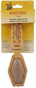 Burts Bees for Cats Double Sided Pin & Bristle Brush | Cat Brush Removes Loose Fur and Prevents Matting | Cat Brushes for Grooming