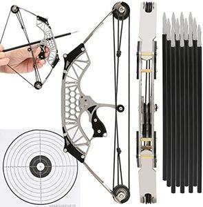 surwolf Mini Compound Bow and Arrows Set for Target Shooting Hunting Games Pocket Bow Survival Bow Archery Gift (Type2-S)