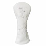 1pc Golf Club Head Cover Or 3pcs Golf Club Covers for Driver 3 Wood and Hybrids - White Golf Driver Headcover Fairway Wood Head Cover Hybrid Headcover Designed for All Brand (1pc 3 wood cover)