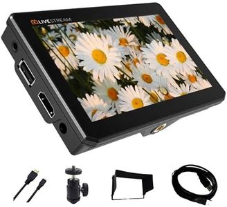 5” FHD On Camera Monitor HDMI2.0 Field Camera Monitor with Capture Card 4k HDMI 2.0 Input & USB Output, DSLR Camera Monitor with Touch Screen 3D-LUT HDR